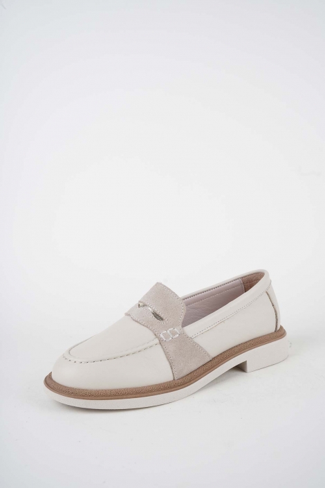 Hakiki Deri Bej Kadın Casual Ayakkabı 261108103