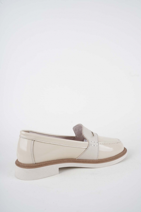 Hakiki Deri Bej Rugan Kadın Casual Ayakkabı 261108103