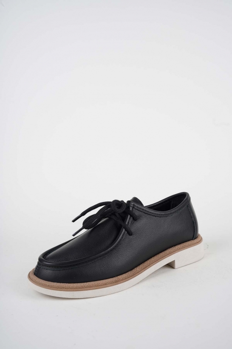 Hakiki Deri Siyah Kadın Casual Ayakkabı 261108104