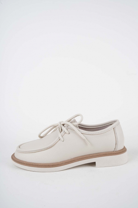 Hakiki Deri Bej Kadın Casual Ayakkabı 261108104