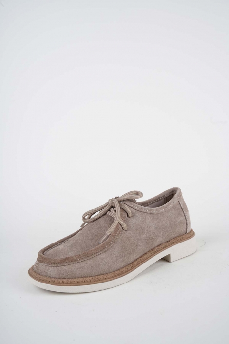 Hakiki Deri Vizon Süet Kadın Casual Ayakkabı 261108104