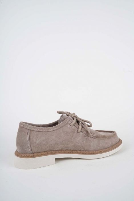 Hakiki Deri Vizon Süet Kadın Casual Ayakkabı 261108104