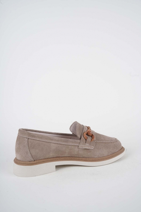 Hakiki Deri Vizon Süet Kadın Casual Ayakkabı 261108106