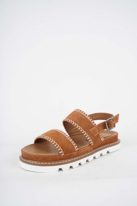Hakiki Deri Tütün Süet Kadın Casual Sandalet 251111507