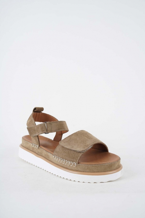 Hakiki Deri Vizon Süet Kadın Casual Sandalet 251111508
