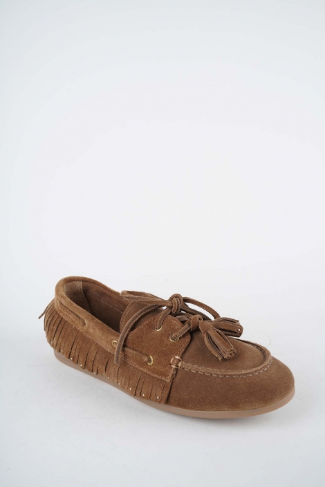 Hakiki Deri Taba Süet Kadın Babet Ayakkabı 261111101