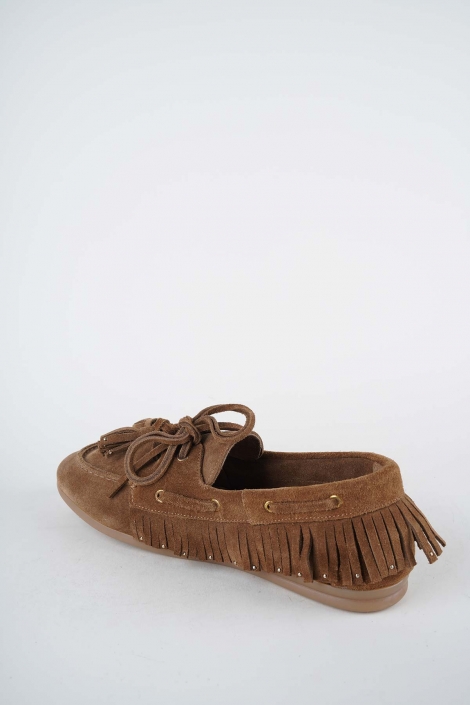 Hakiki Deri Taba Süet Kadın Babet Ayakkabı 261111101