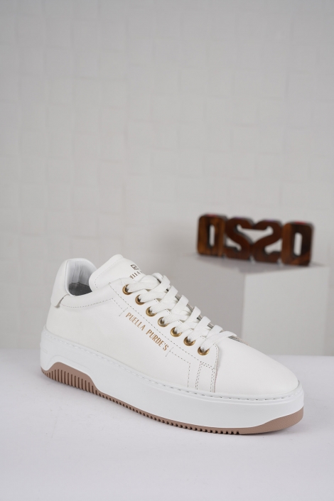 Hakiki Deri 403-Altın Kadın Sneaker Ayakkabı 222114104