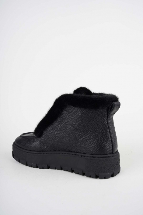 Hakiki Deri Siyah Kadın Casual Bot 252114202