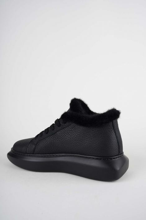 Hakiki Deri Siyah Kadın Casual Bot 252114203