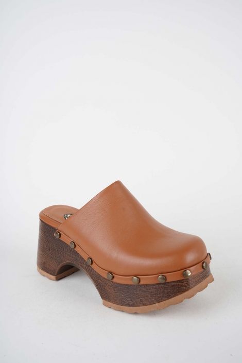 Hakiki Deri Taba Kadın Topuklu Sabo 261114701