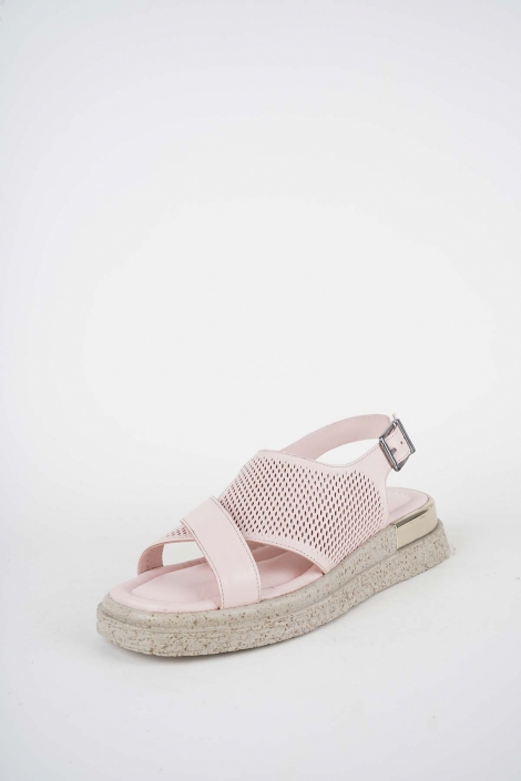 Hakiki Deri Pudra Kadın Düz Sandalet 261118501