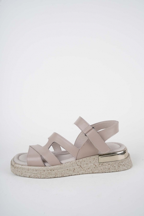 Hakiki Deri Nohut Kadın Düz Sandalet 261118502