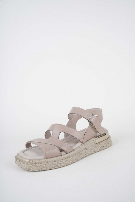 Hakiki Deri Nohut Kadın Düz Sandalet 261118502