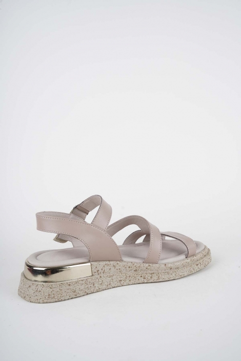 Hakiki Deri Nohut Kadın Düz Sandalet 261118502