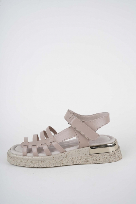 Hakiki Deri Nohut Kadın Düz Sandalet 261118506