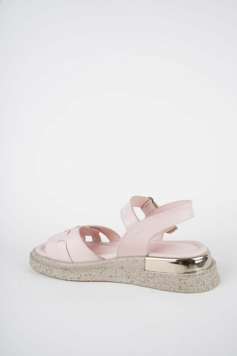 Hakiki Deri Pudra Kadın Düz Sandalet 261118507