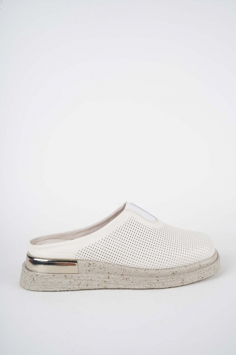 Hakiki Deri Bej Kadın Düz Sabo 261118702