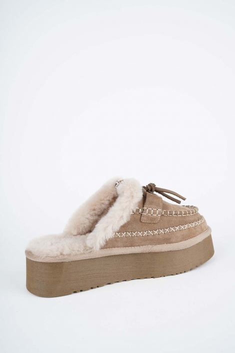 Kürklü Taba Leopar Kadın Doubleface Sabo 252124700