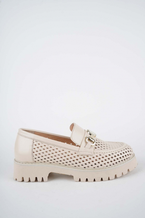 Hakiki Deri Bej Kadın Casual Ayakkabı 261134102