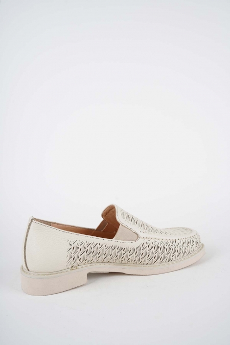 Hakiki Deri Bej Floter Kadın Casual Ayakkabı 261134103