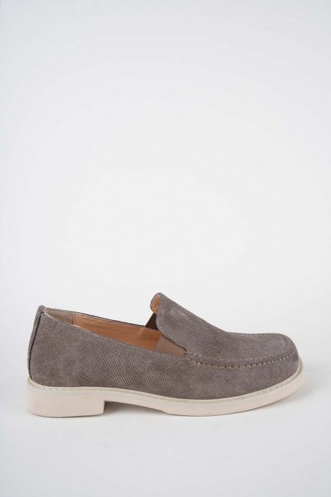 Hakiki Deri Vizon Süet Kadın Casual Ayakkabı 261134104