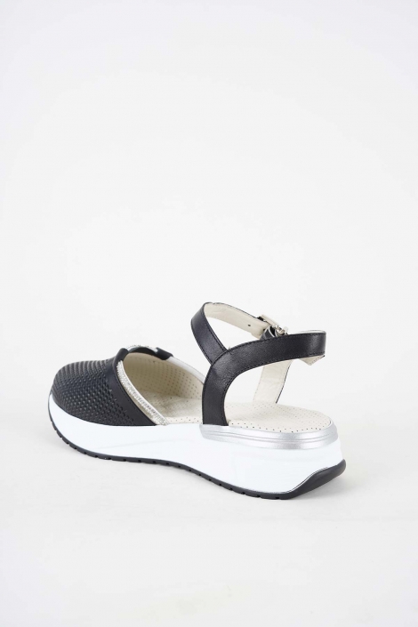 Hakiki Deri Siyah Kadın Casual Sandalet 251136505