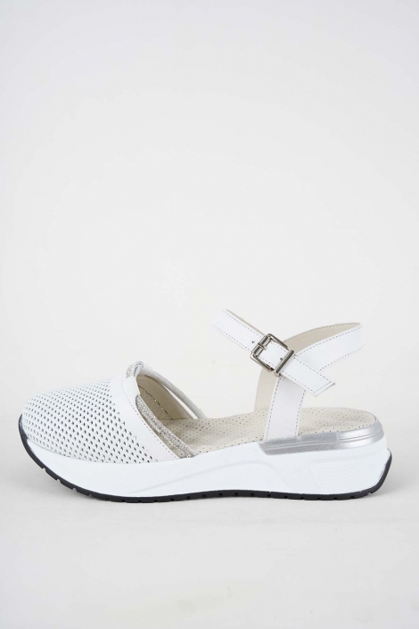 Hakiki Deri Beyaz Kadın Casual Sandalet 251136505
