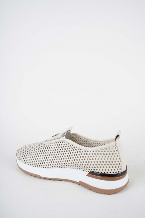 Hakiki Deri Krem Kadın Casual Ayakkabı 261136100