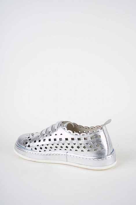 Hakiki Deri Gümüş Kadın Casual Ayakkabı 261136104