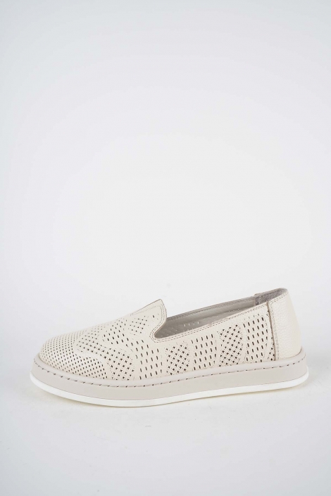 Hakiki Deri Krem Flt. Kadın Casual Ayakkabı 261136105