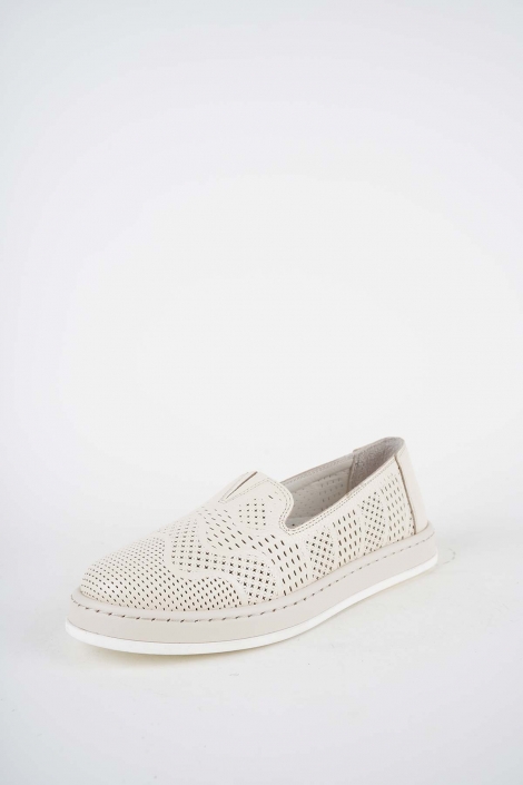 Hakiki Deri Krem Flt. Kadın Casual Ayakkabı 261136105