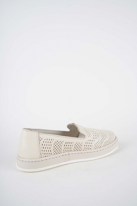 Hakiki Deri Krem Flt. Kadın Casual Ayakkabı 261136105