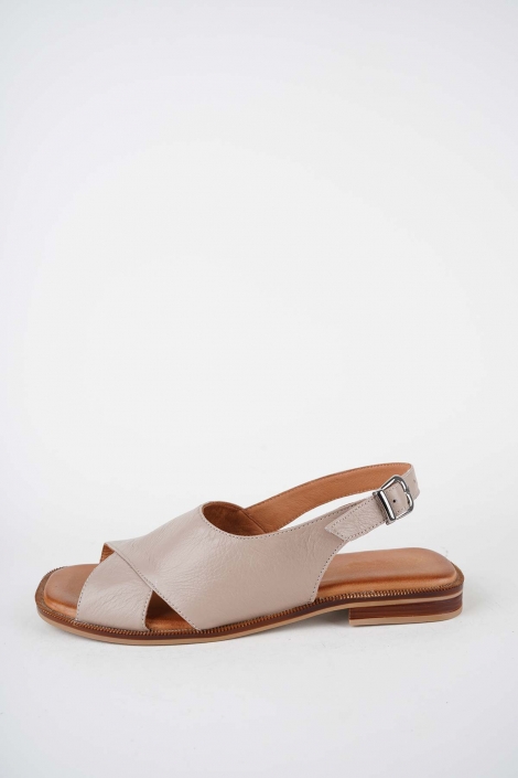 Hakiki Deri Vizon Kadın Düz Sandalet 261141503