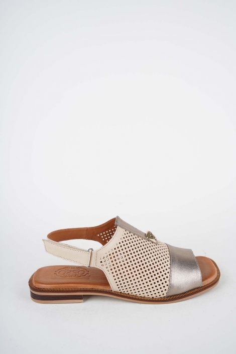 Hakiki Deri Nohut-Ash Kadın Düz Sandalet 261141504