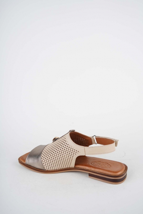 Hakiki Deri Nohut-Ash Kadın Düz Sandalet 261141504