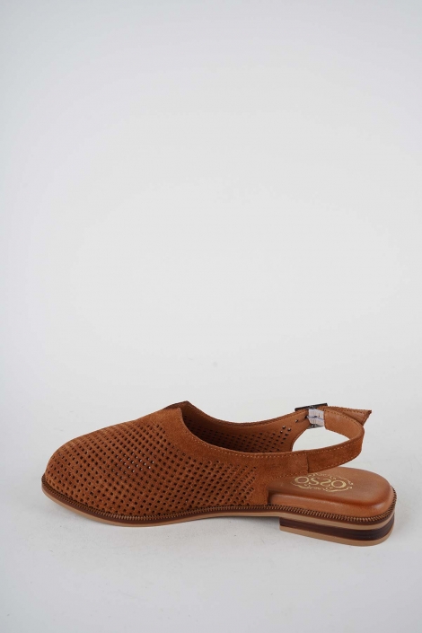 Hakiki Deri Taba Süet Kadın Burun Kapalı Sandalet 261141506