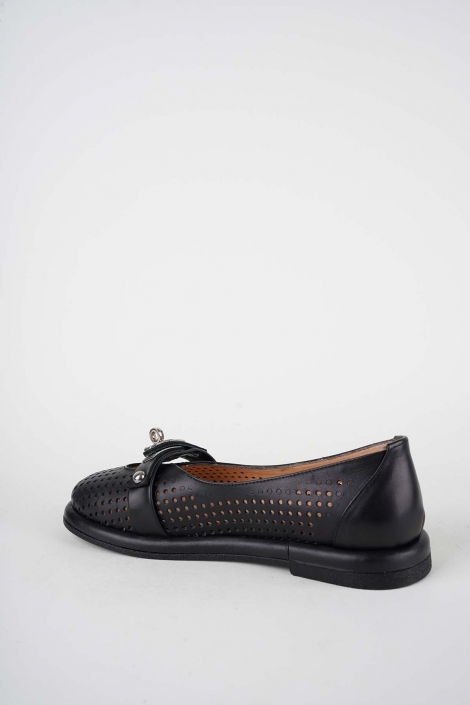 Hakiki Deri Siyah Kadın Casual Ayakkabı 261162100