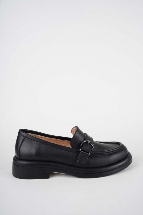 Hakiki Deri Siyah Kadın Casual Ayakkabı 261162102