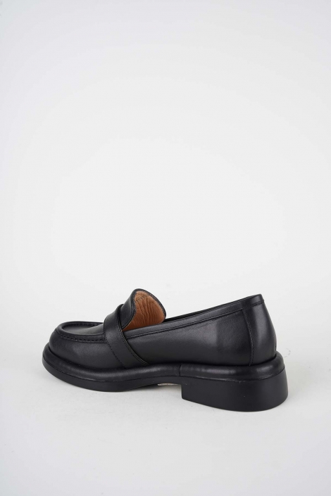 Hakiki Deri Siyah Kadın Casual Ayakkabı 261162102