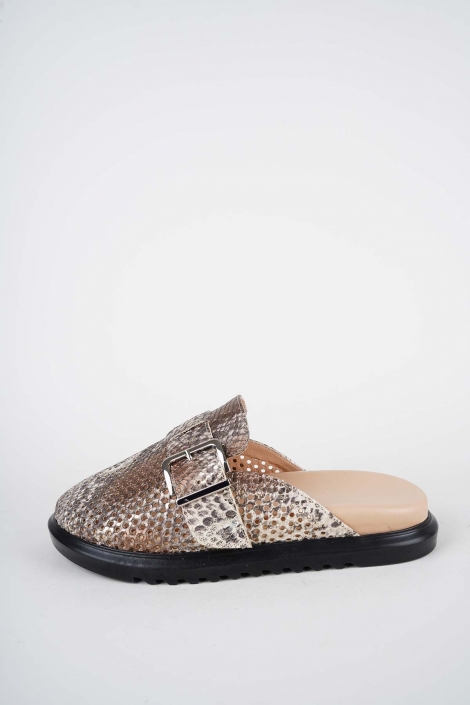 Hakiki Deri Yılan Baskı Kadın Zımbalı Sabo 261162704