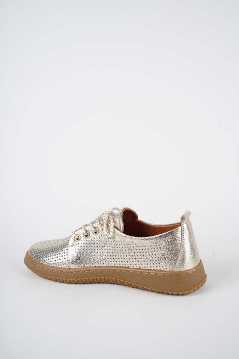 Hakiki Deri Altın Kadın Casual Ayakkabı 261186100