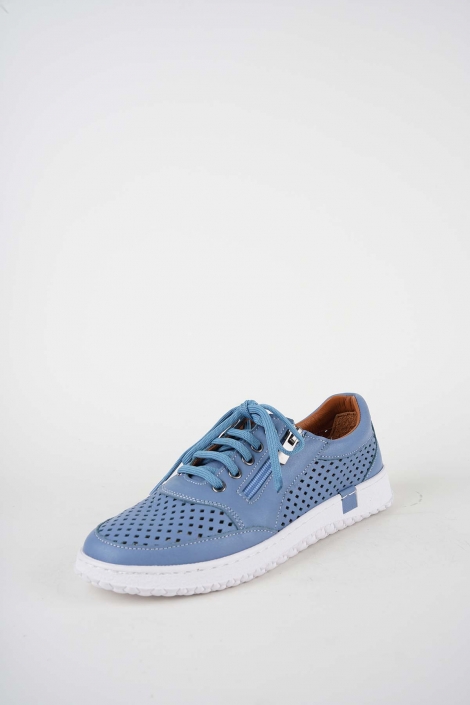 Hakiki Deri Kot Mavi Kadın Casual Ayakkabı 261186103