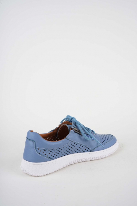 Hakiki Deri Kot Mavi Kadın Casual Ayakkabı 261186103