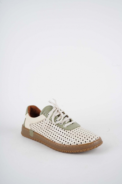 Hakiki Deri Bej-Avokado Kadın Casual Ayakkabı 261186105