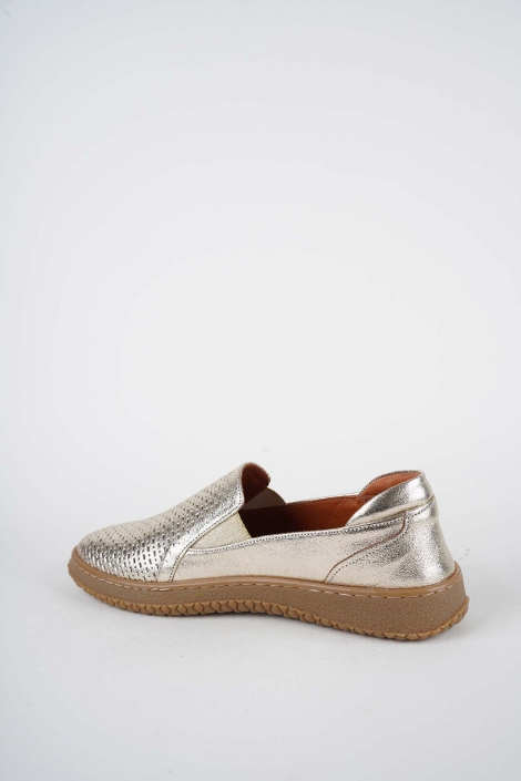 Hakiki Deri Altın Kadın Casual Ayakkabı 261186106