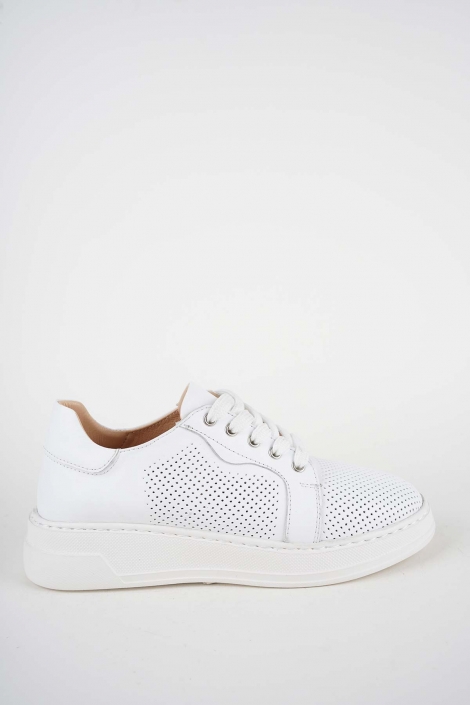 Hakiki Deri Beyaz Kadın Casual Ayakkabı 261189103