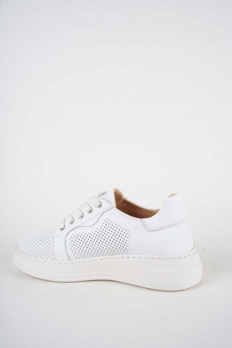 Hakiki Deri Beyaz Kadın Casual Ayakkabı 261189103