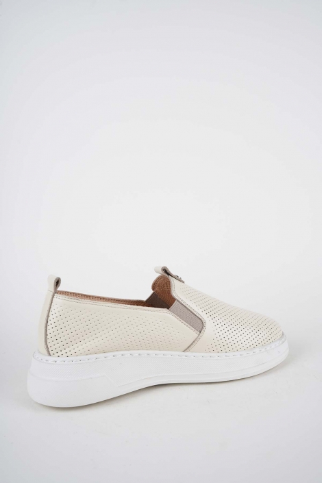 Hakiki Deri Bej Kadın Casual Ayakkabı 261189104