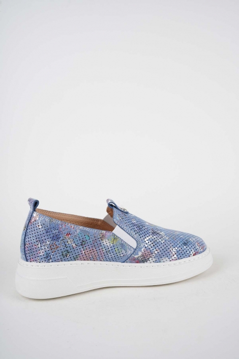 Hakiki Deri Kot Baskılı Kadın Casual Ayakkabı 261189104